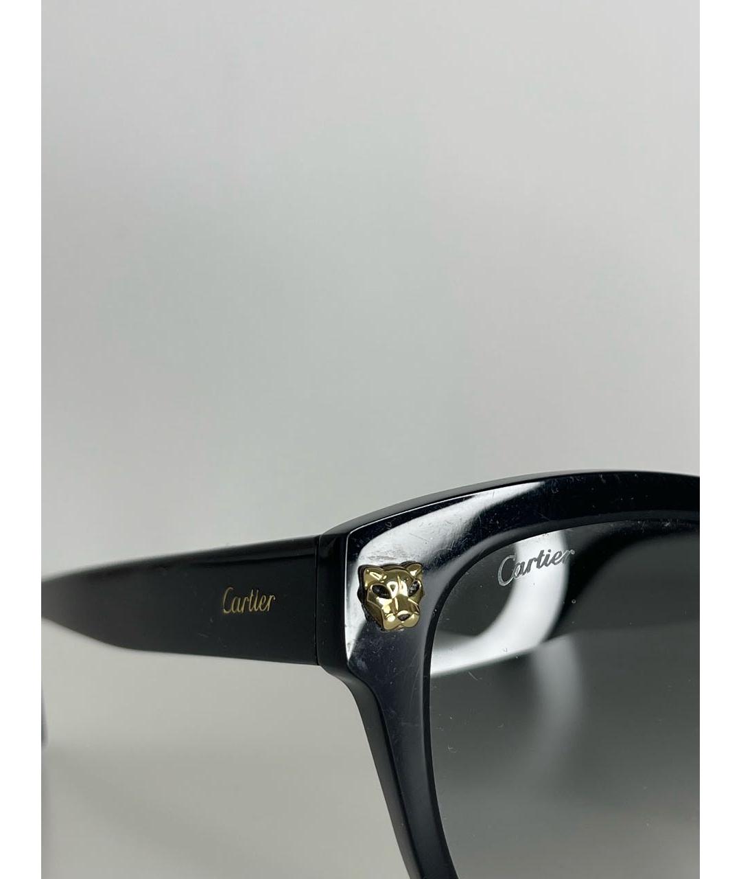 CARTIER Черные пластиковые солнцезащитные очки, фото 4