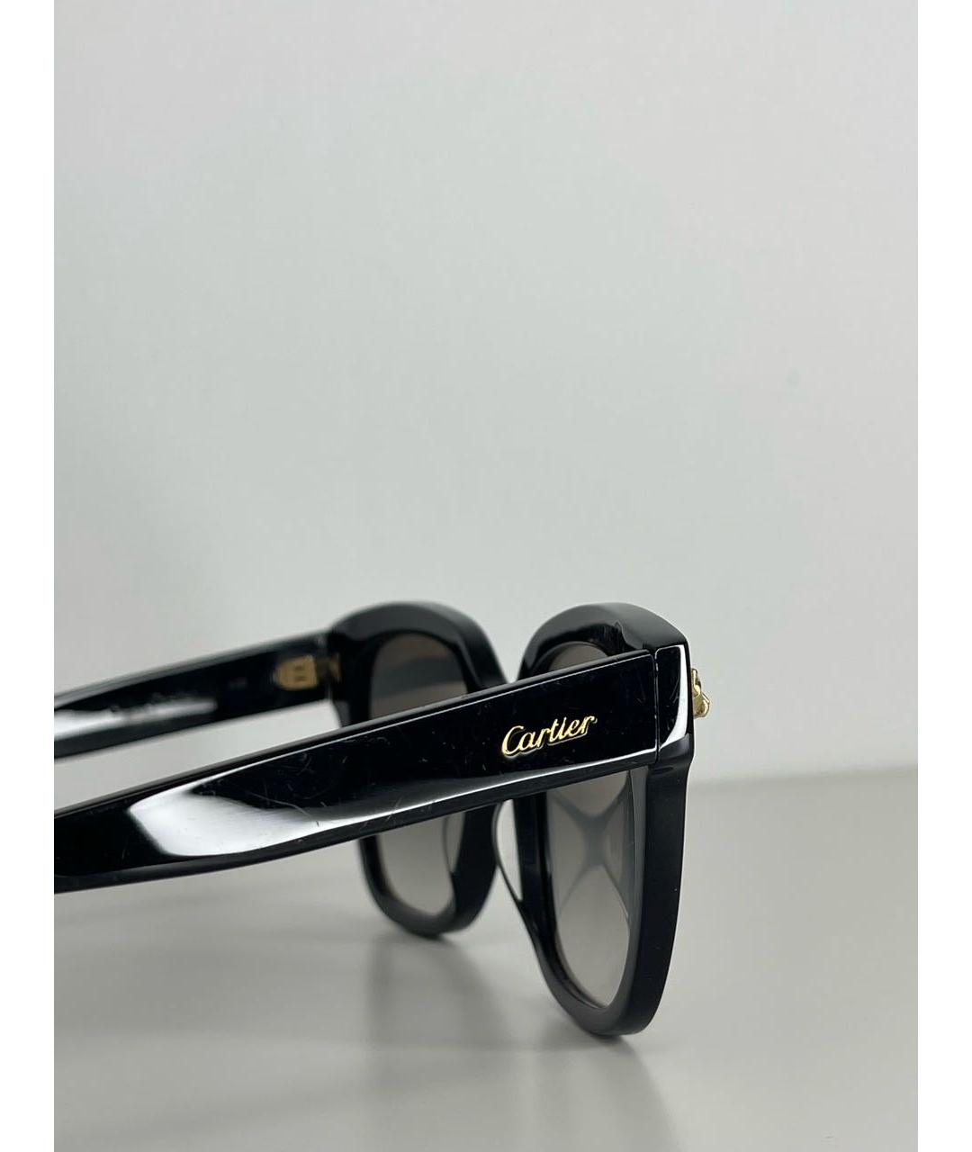 CARTIER Черные пластиковые солнцезащитные очки, фото 5