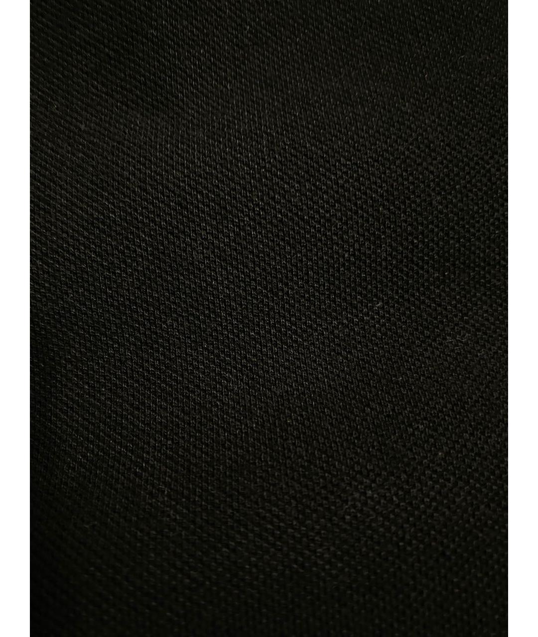 VERSACE JEANS COUTURE Черное хлопковое поло с коротким рукавом, фото 3