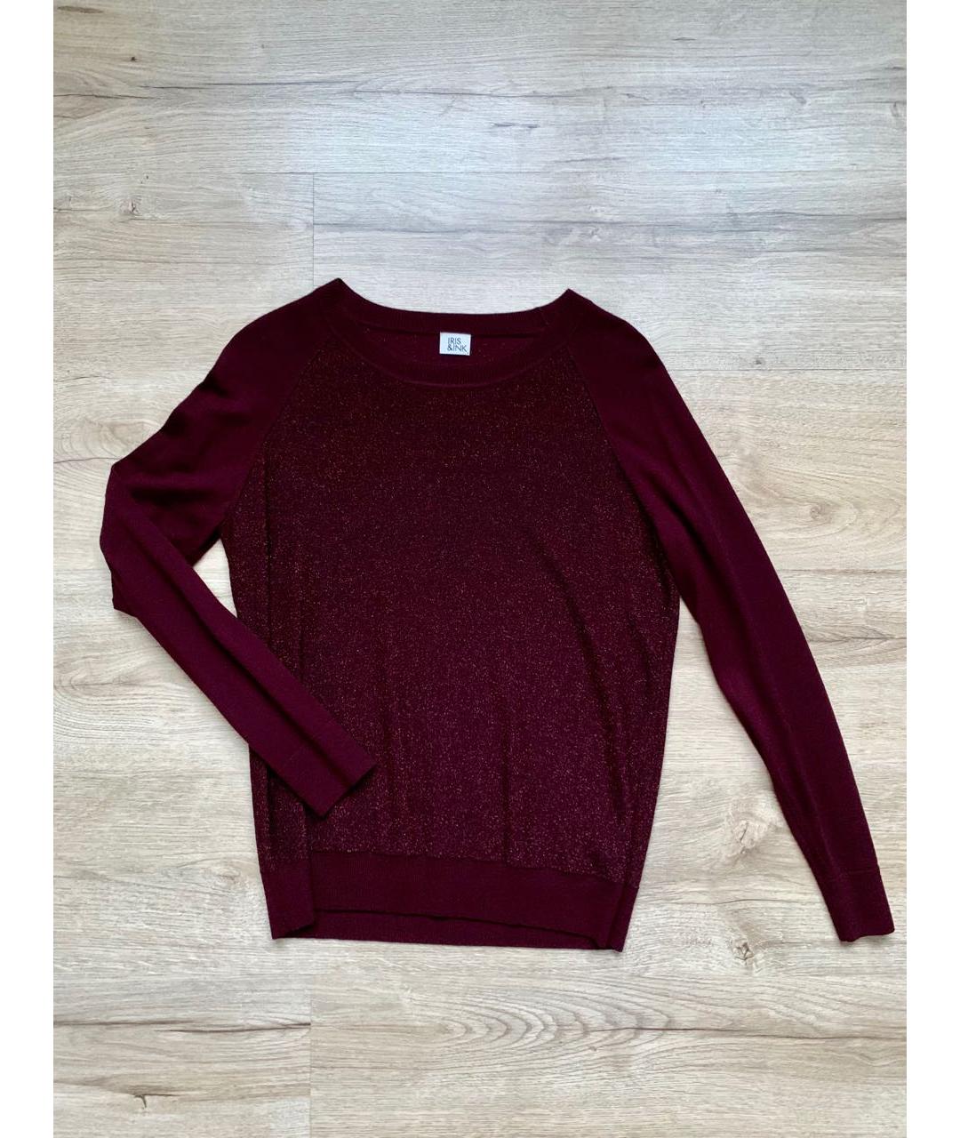IRIS & INK  Бордовый шерстяной джемпер / свитер, фото 3
