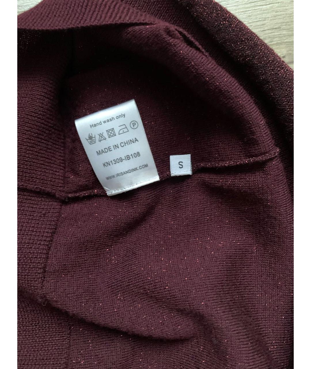 IRIS & INK  Бордовый шерстяной джемпер / свитер, фото 5
