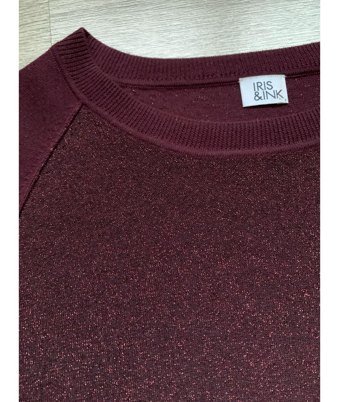 IRIS & INK  Бордовый шерстяной джемпер / свитер, фото 2
