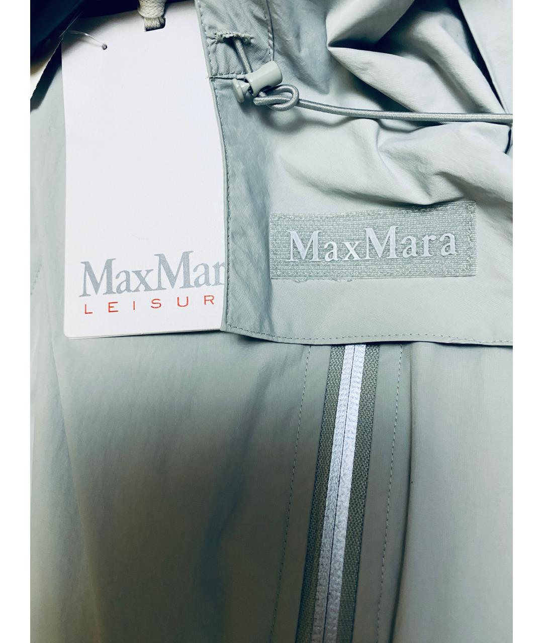 MAX MARA Голубая полиэстеровая парка, фото 4