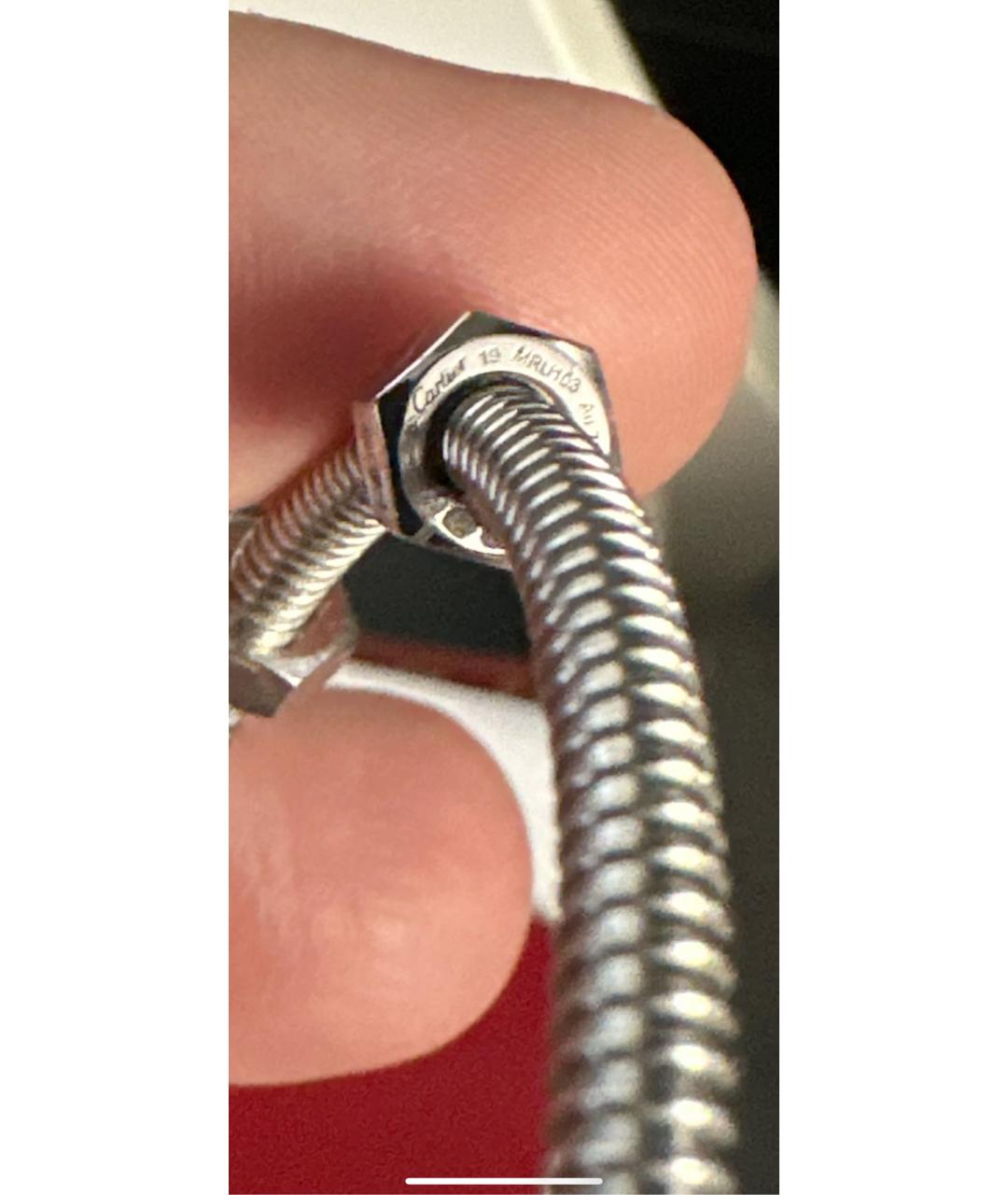 CARTIER Серебрянный браслет из белого золота, фото 7