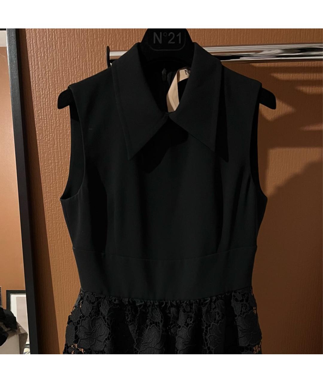NO. 21 Черное хлопковое вечернее платье, фото 6