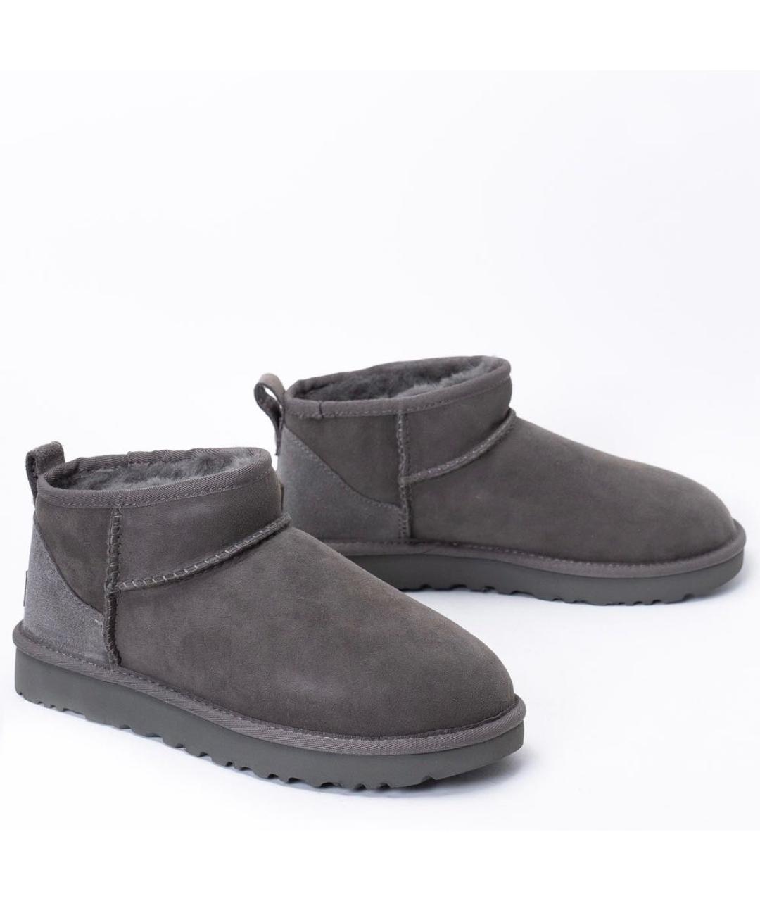 UGG AUSTRALIA Серые кожаные ботинки, фото 2