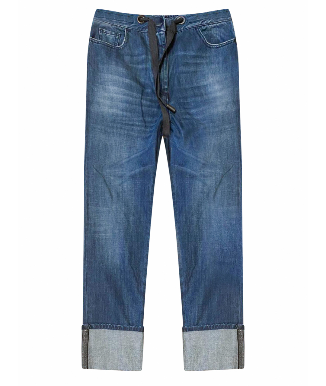 ELEVENTY Синие хлопко-лиоцелловые прямые джинсы, фото 1