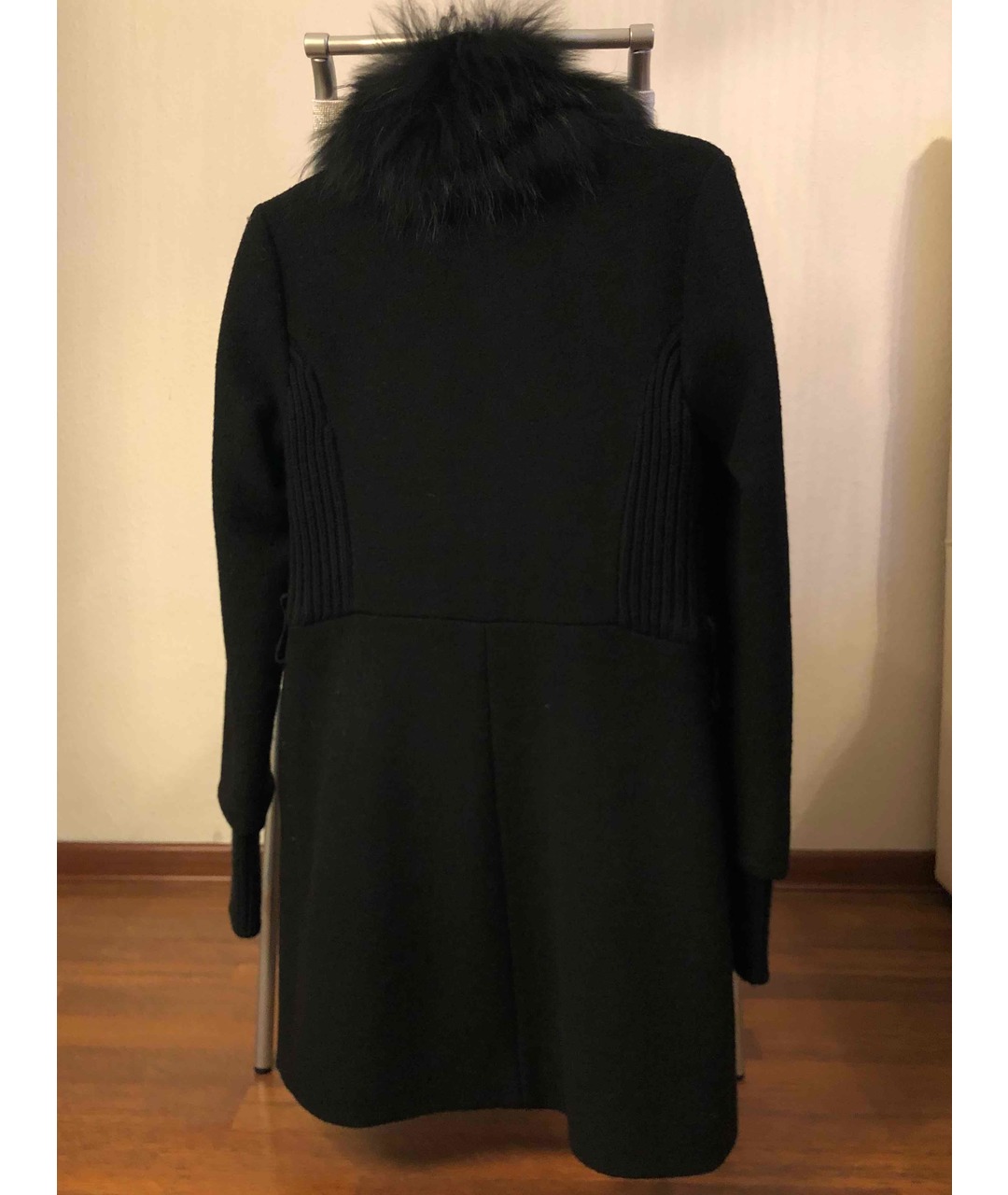 PINKO Черное шерстяное пальто, фото 3