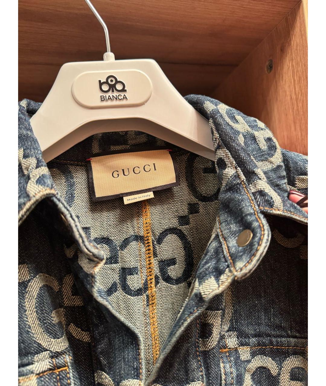 GUCCI Синий деним комбинезон, фото 2