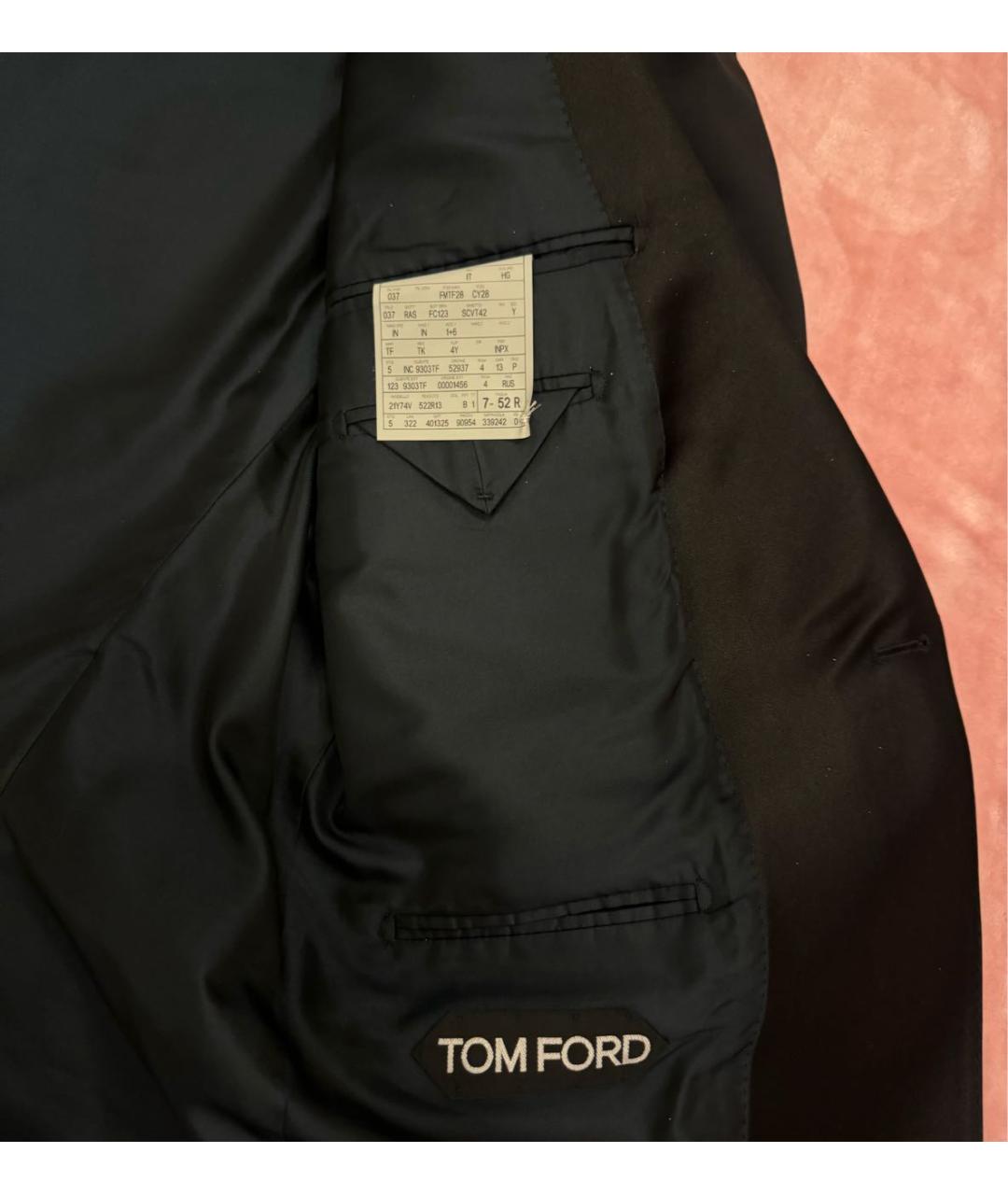 TOM FORD Черный шерстяной пиджак, фото 4