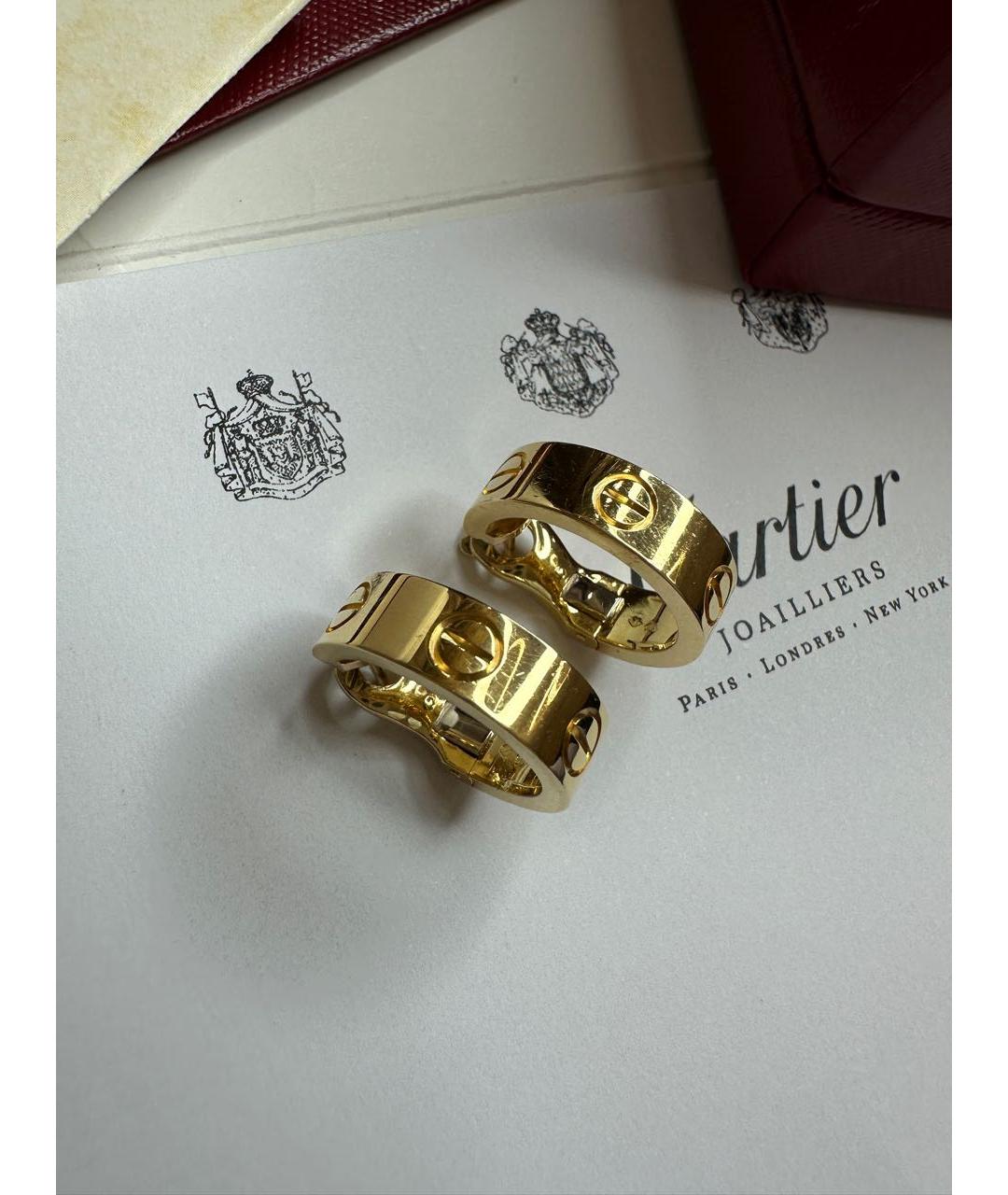 CARTIER Желтые серьги из желтого золота, фото 2