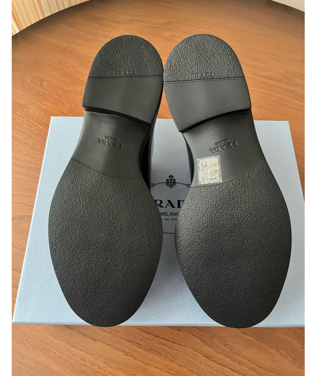 PRADA Черные кожаные лоферы, фото 6
