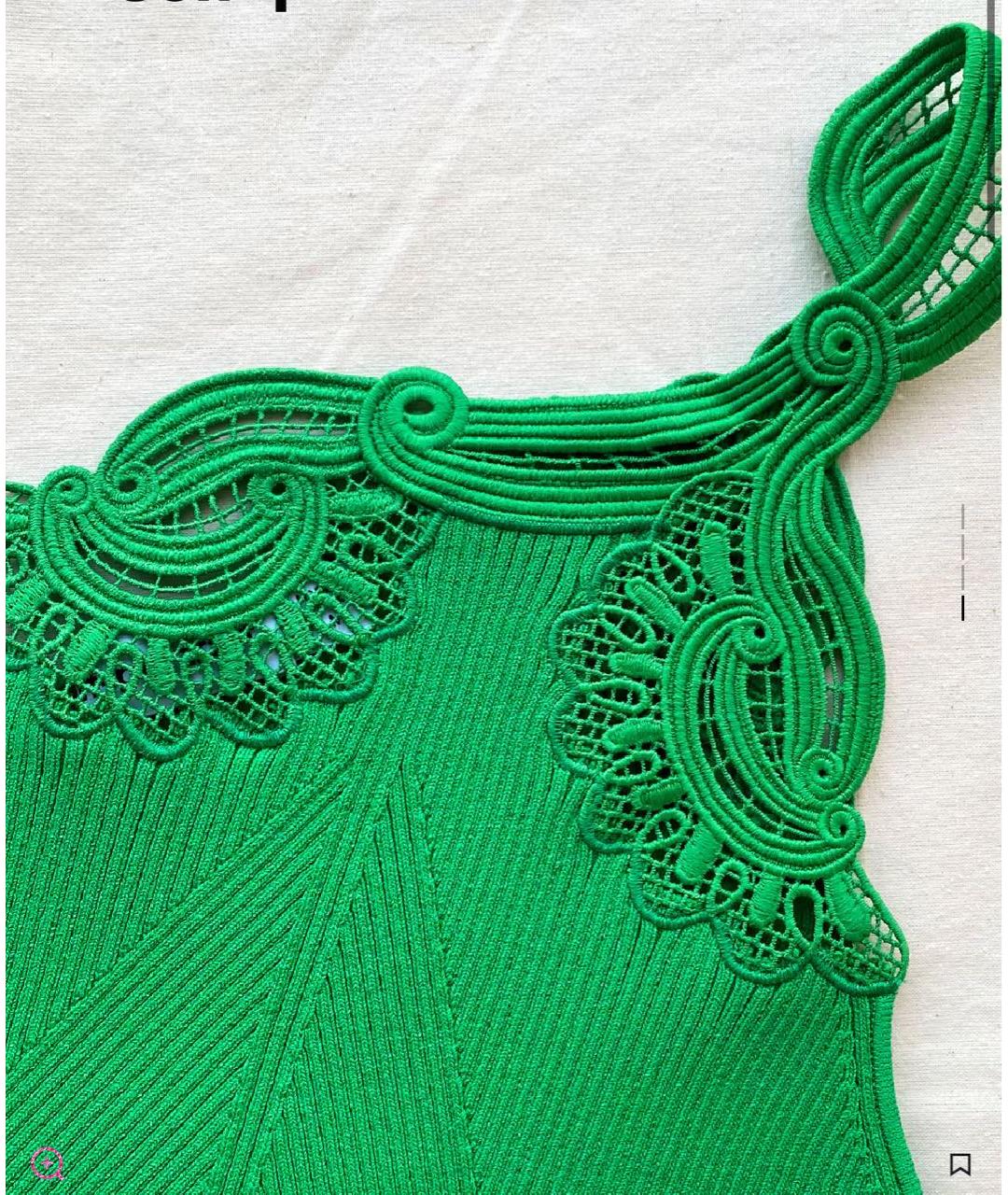 SELF-PORTRAIT Зеленые коктейльное платье, фото 2