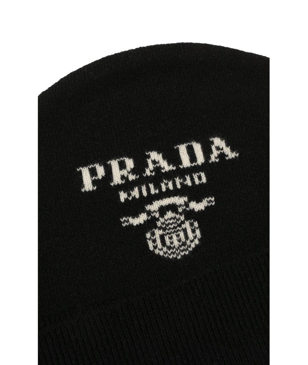 PRADA Черная кашемировая шапка, фото 3