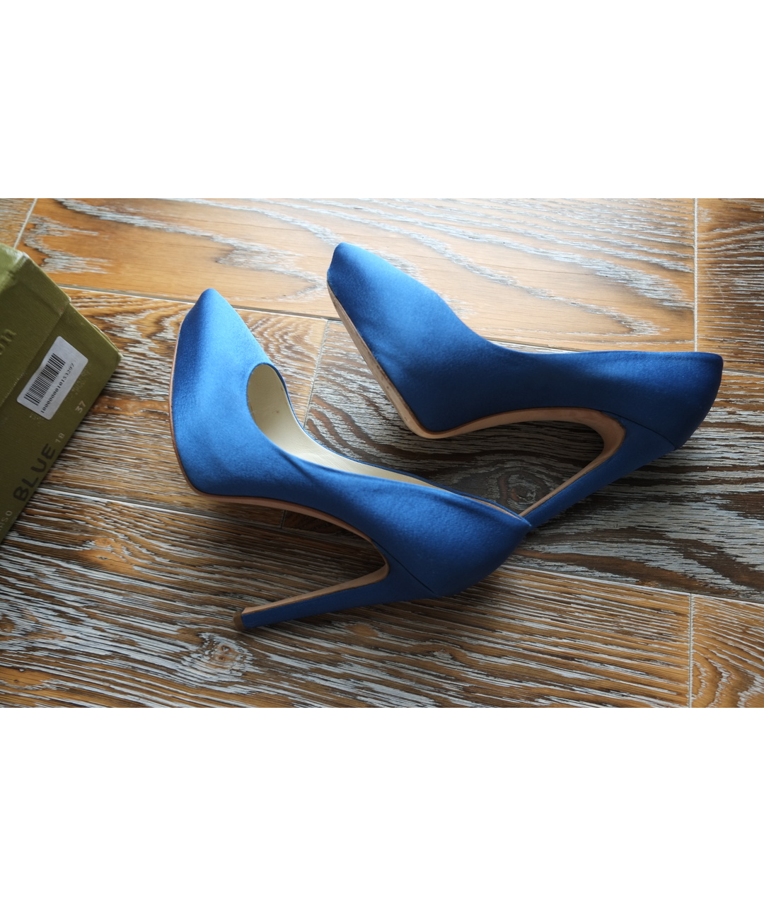 RUPERT SANDERSON Голубые текстильные туфли, фото 6