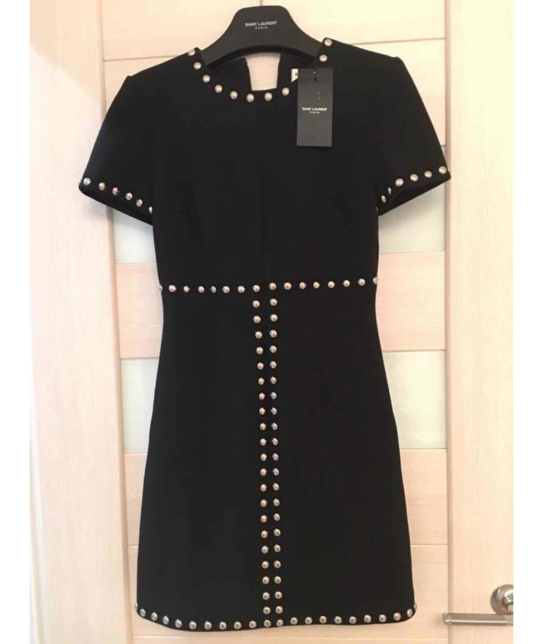 SAINT LAURENT Черное шерстяное коктейльное платье, фото 3