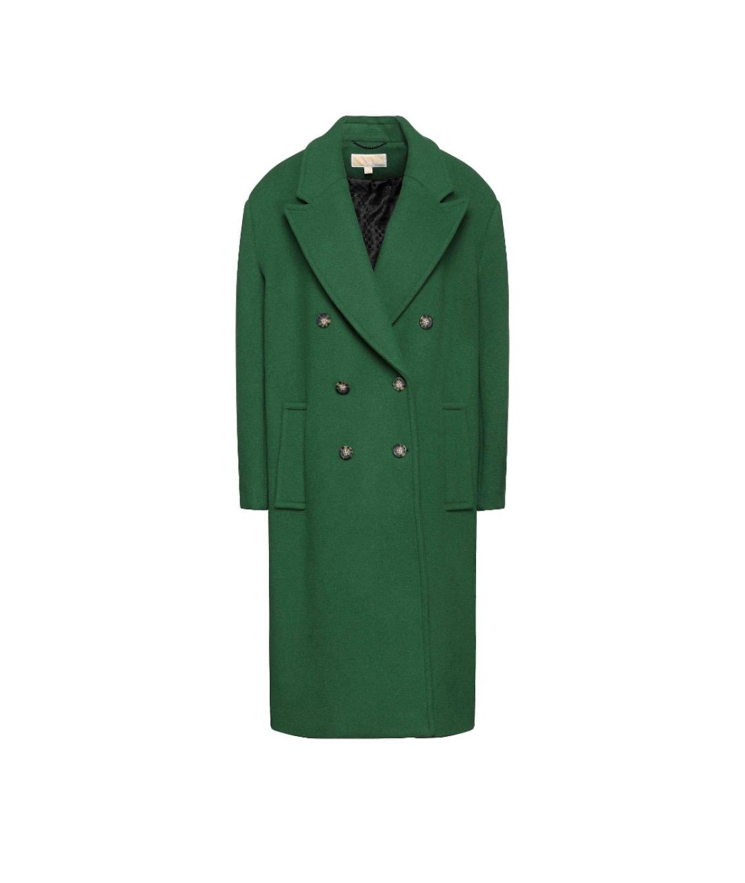 MICHAEL KORS Зеленые шерстяное пальто, фото 1