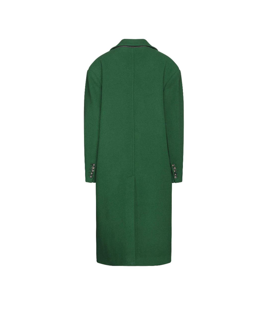 MICHAEL KORS Зеленые шерстяное пальто, фото 4