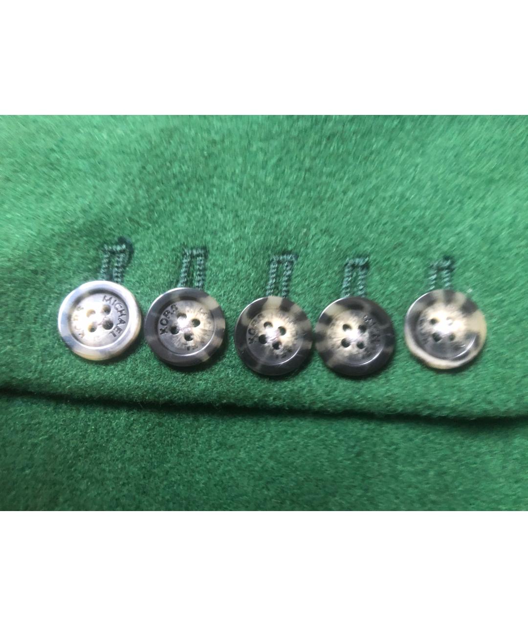 MICHAEL KORS Зеленые шерстяное пальто, фото 6