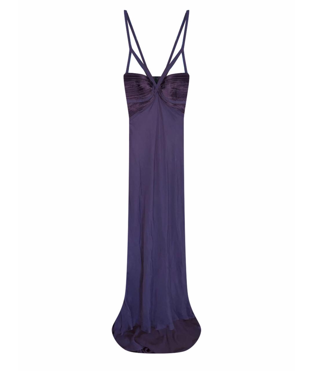 VERSACE COLLECTION Фиолетовое шелковое вечернее платье, фото 1