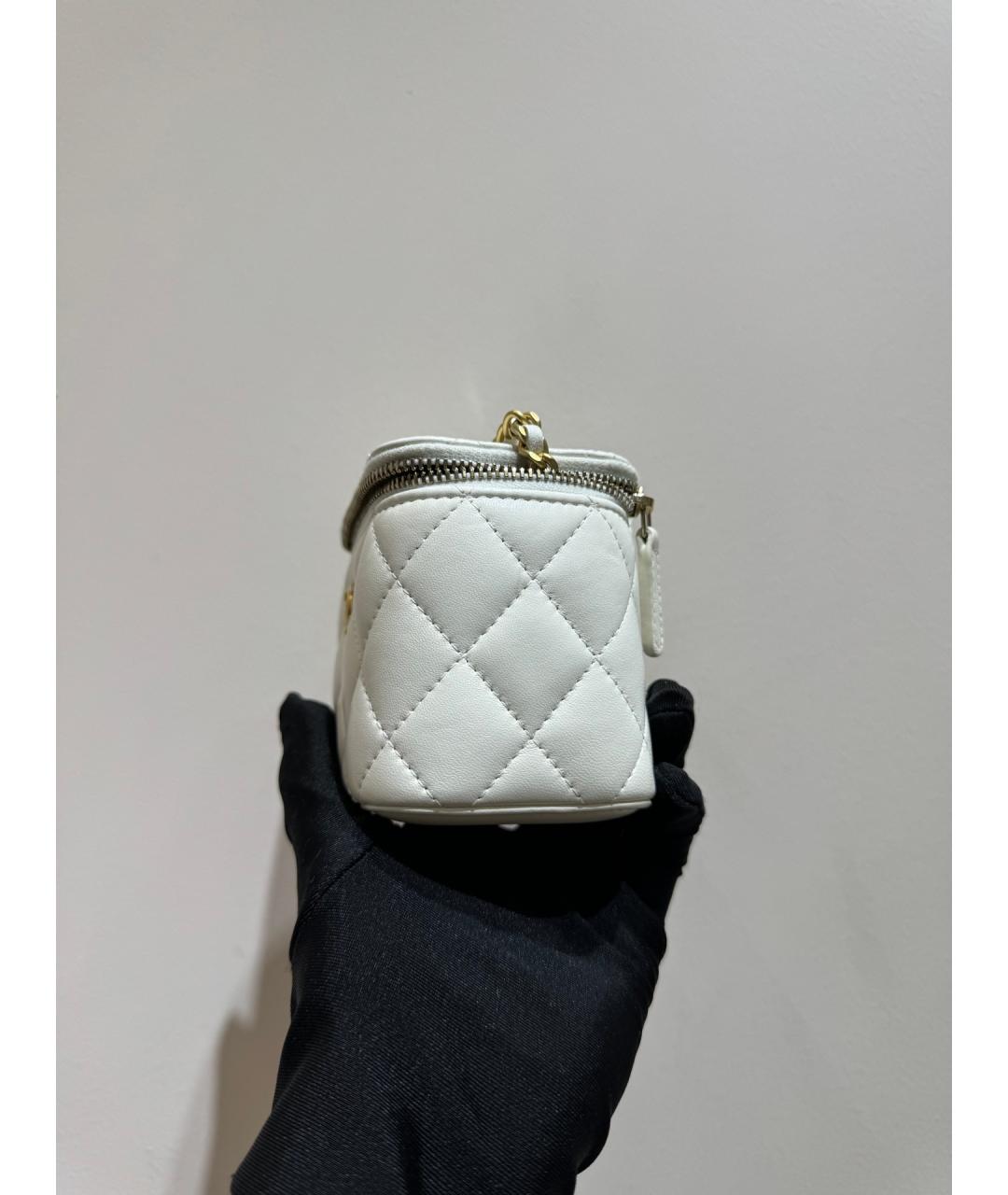 CHANEL Белая сумка через плечо из искусственной кожи, фото 2