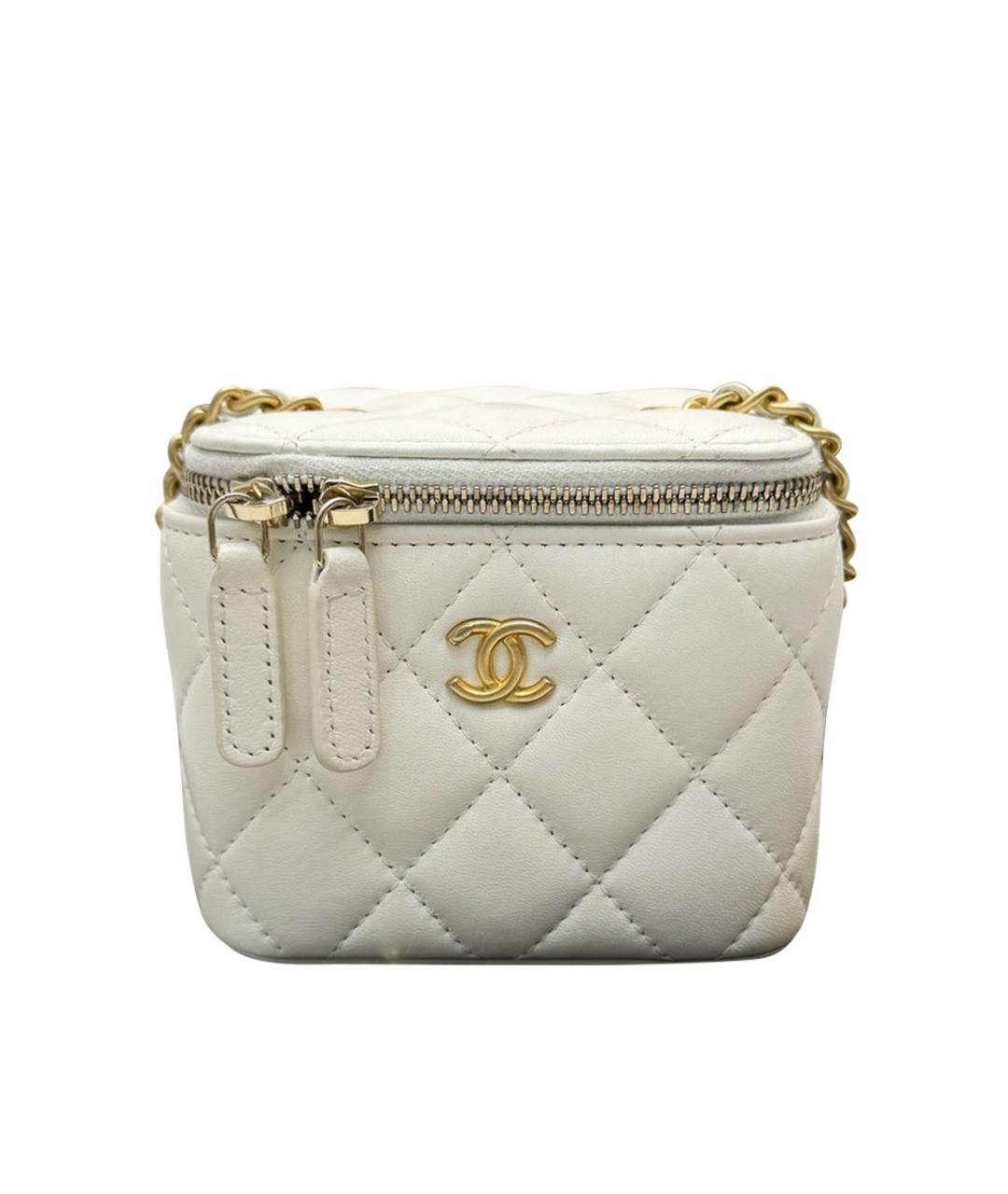 CHANEL Белая сумка через плечо из искусственной кожи, фото 1