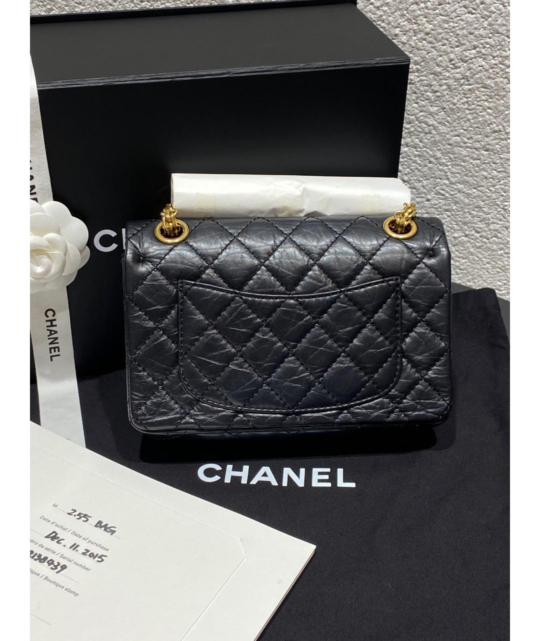 CHANEL Черная кожаная сумка через плечо, фото 3