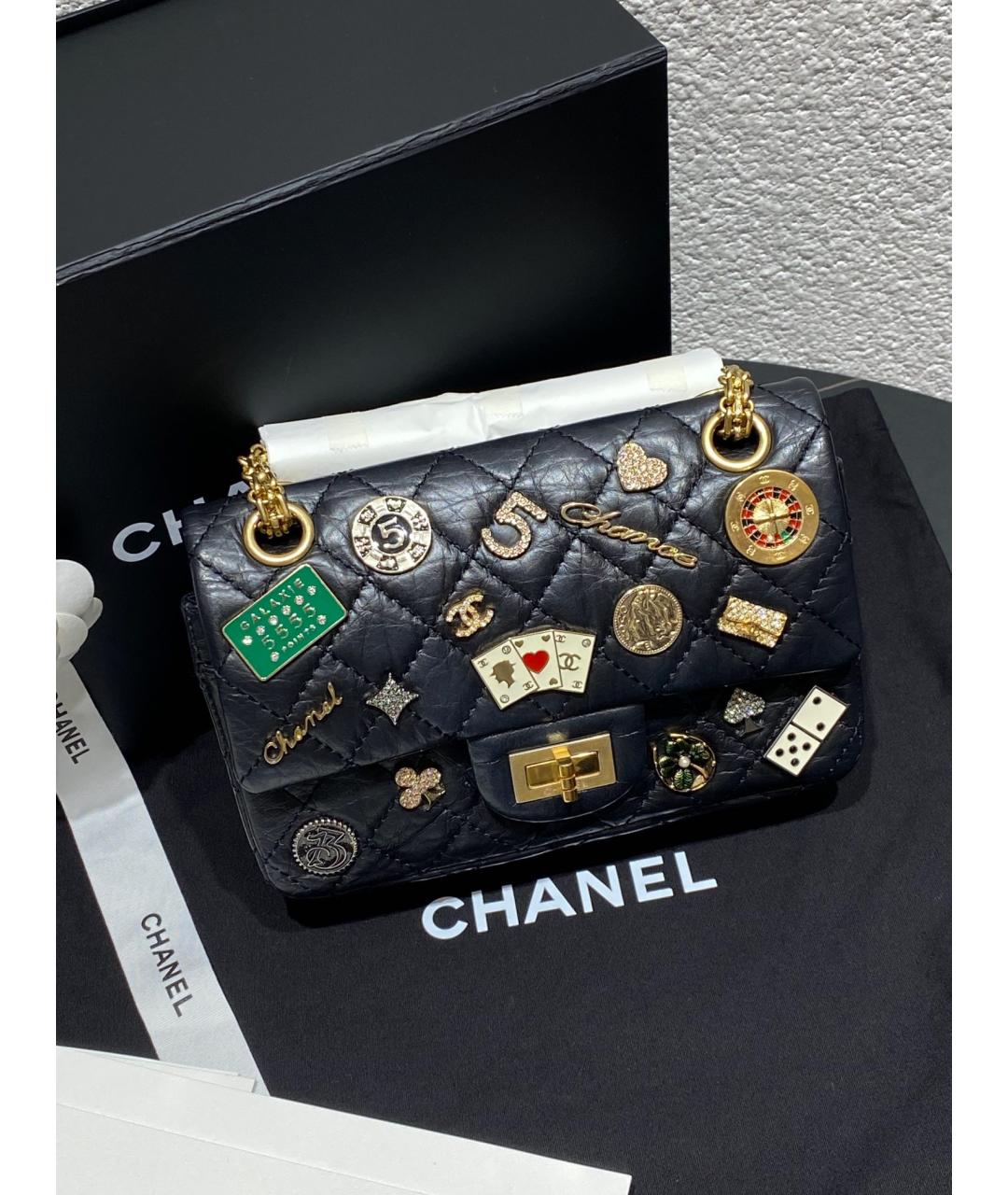 CHANEL Черная кожаная сумка через плечо, фото 6