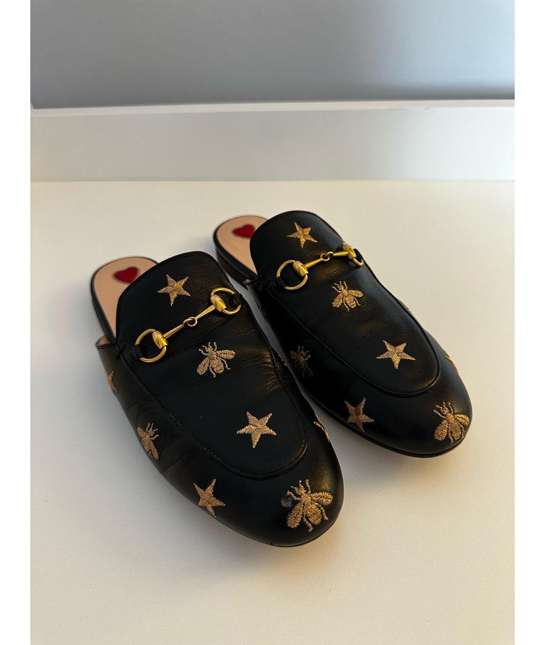 GUCCI Черные кожаные мюли, фото 5