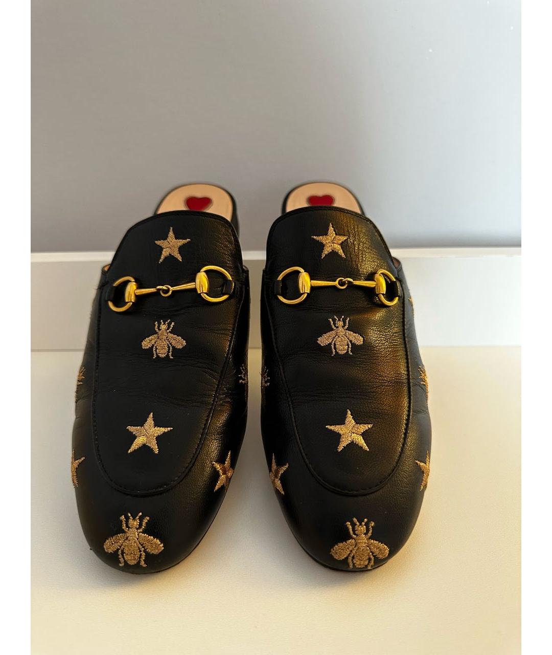 GUCCI Черные кожаные мюли, фото 4