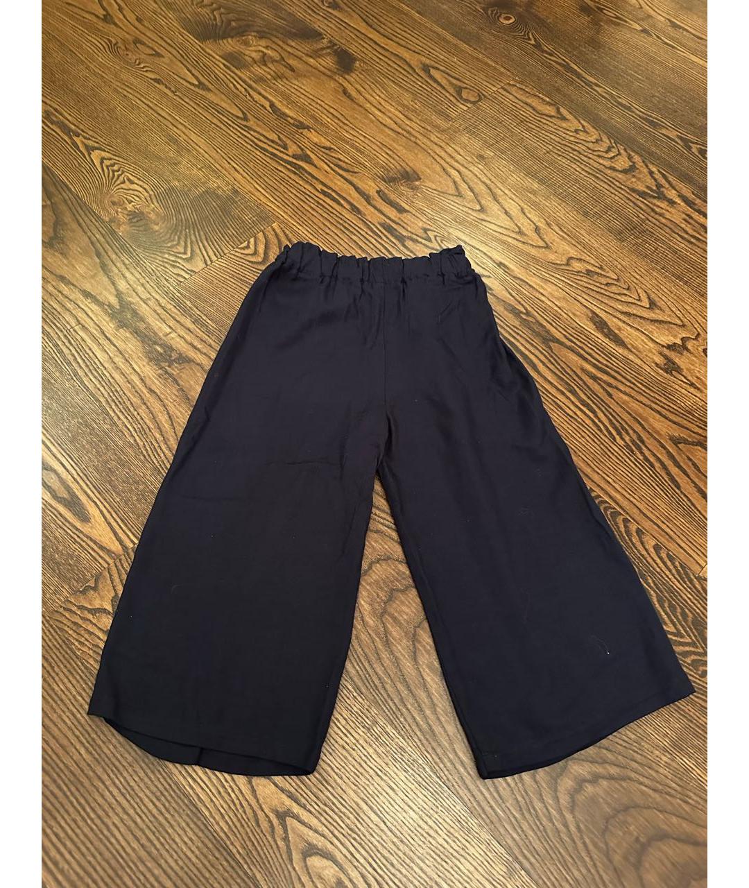 CHLOE KIDS Темно-синие вискозные брюки и шорты, фото 5
