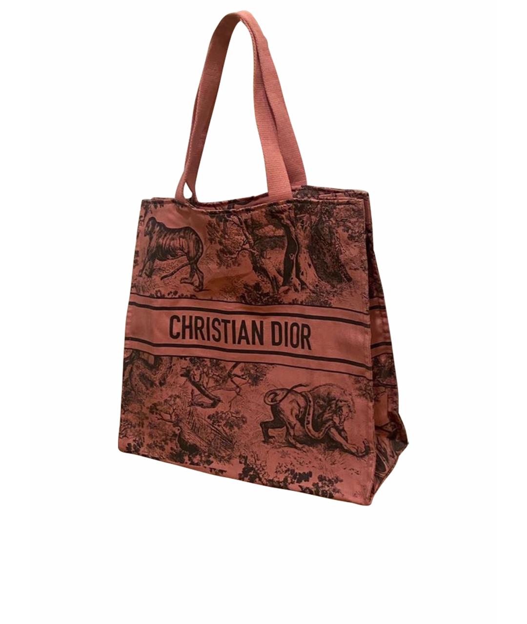CHRISTIAN DIOR PRE-OWNED Розовая тканевая сумка тоут, фото 1