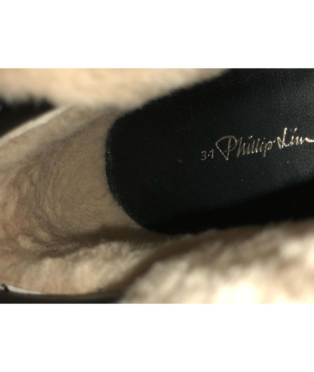 3.1 PHILLIP LIM Черные замшевые ботинки, фото 7