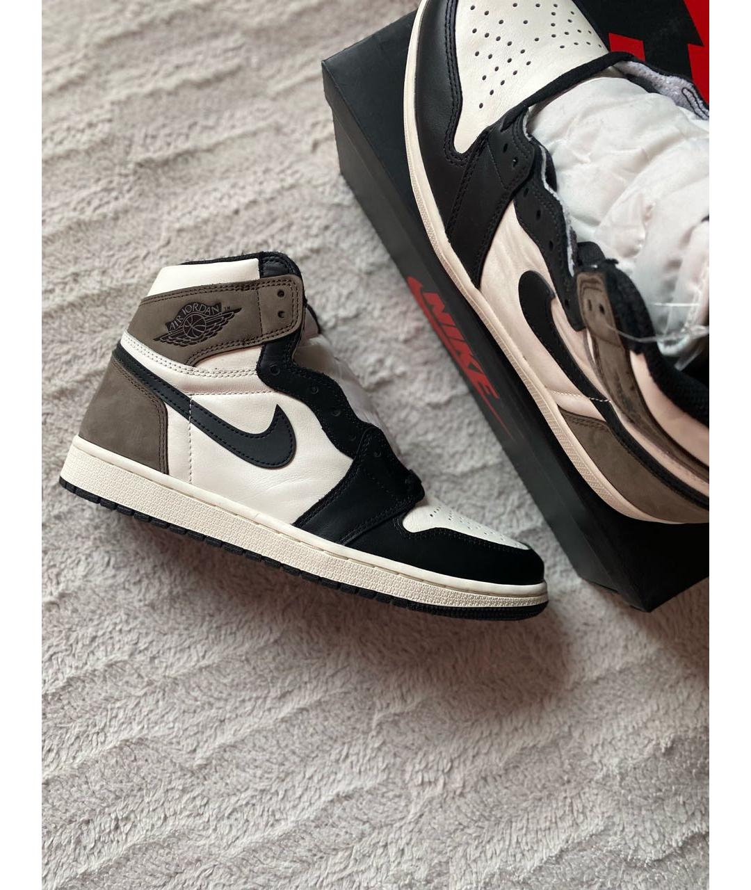 JORDAN Коричневые высокие кроссовки / кеды, фото 7