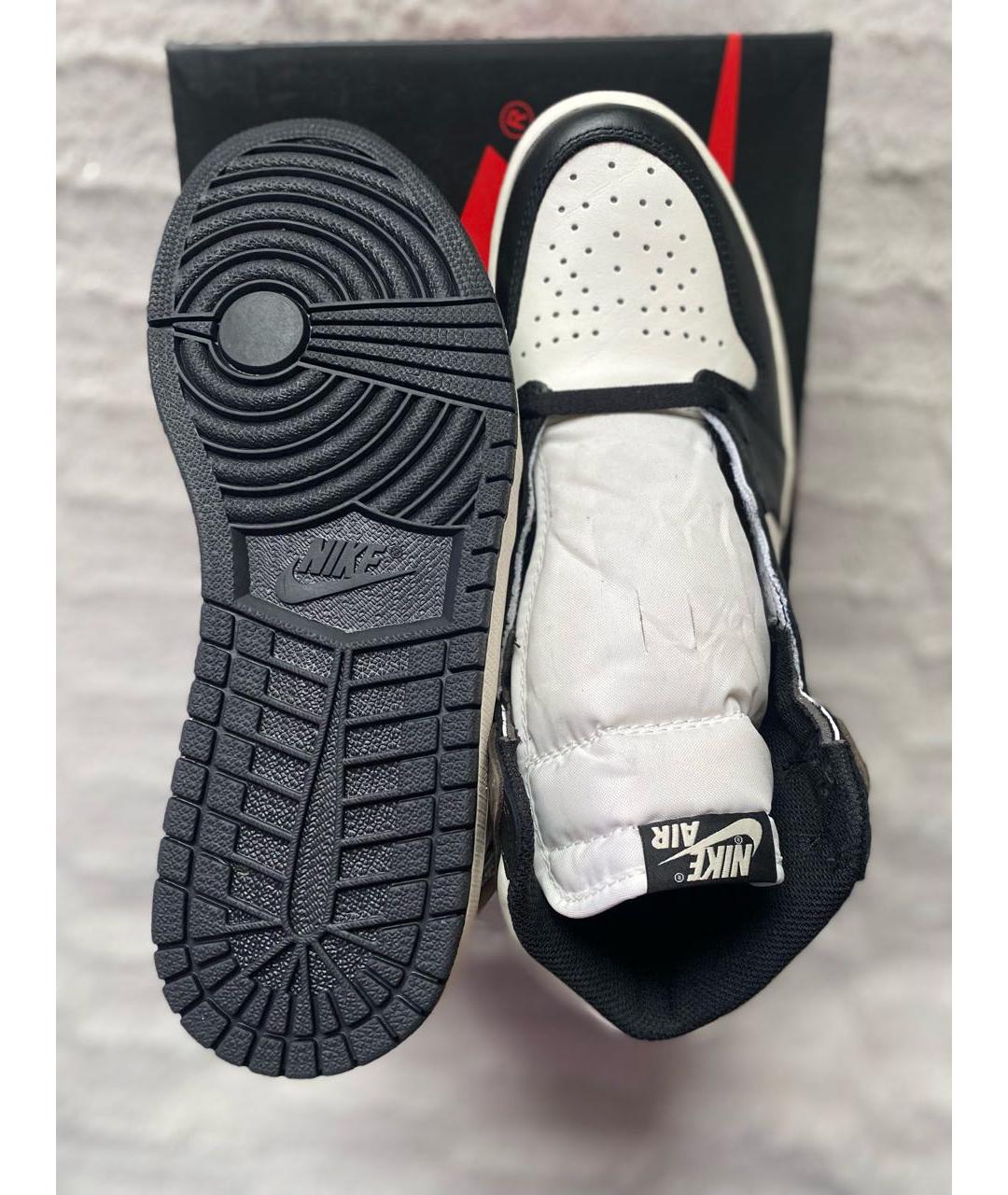 JORDAN Коричневые высокие кроссовки / кеды, фото 3