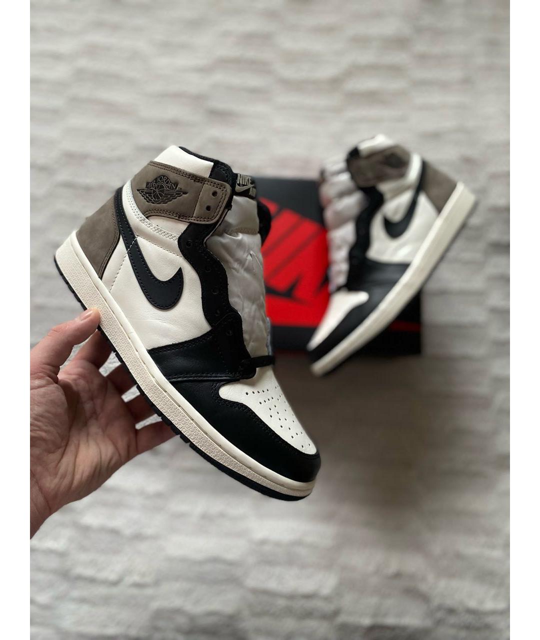 JORDAN Коричневые высокие кроссовки / кеды, фото 8