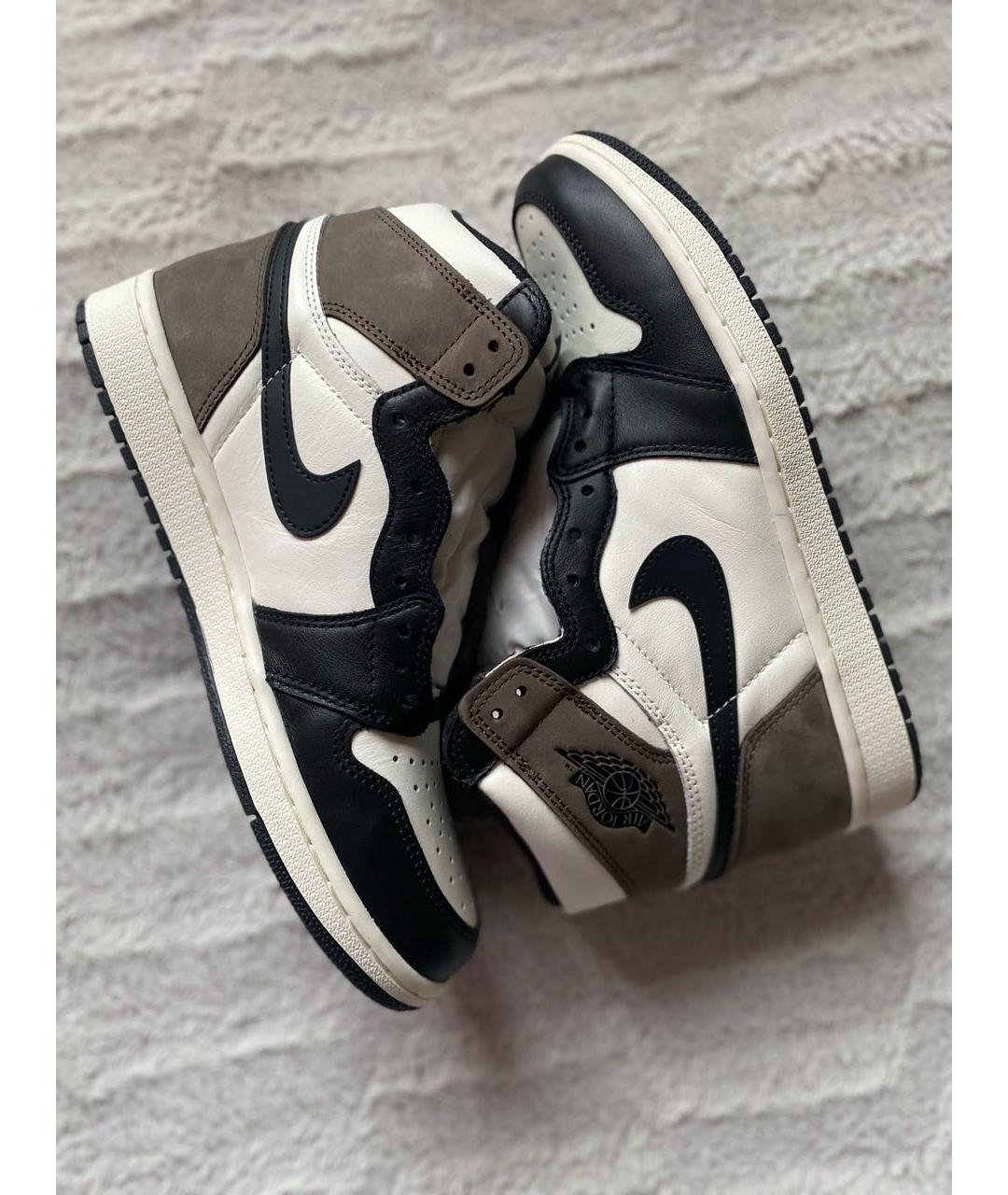 JORDAN Коричневые высокие кроссовки / кеды, фото 6