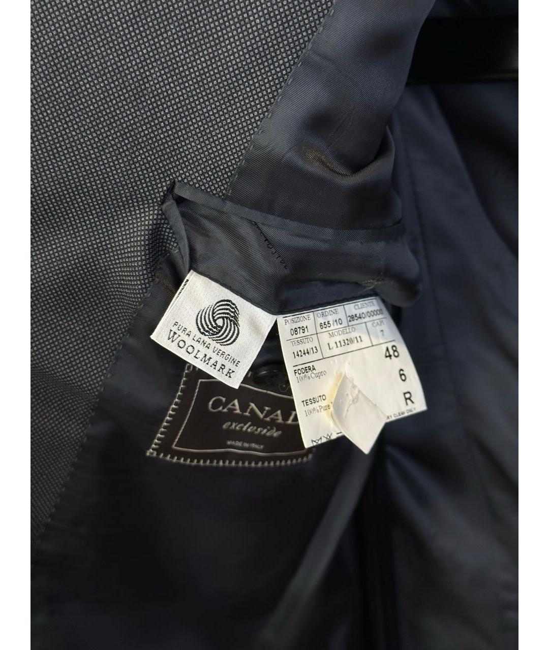 CANALI Серый шерстяной пиджак, фото 7