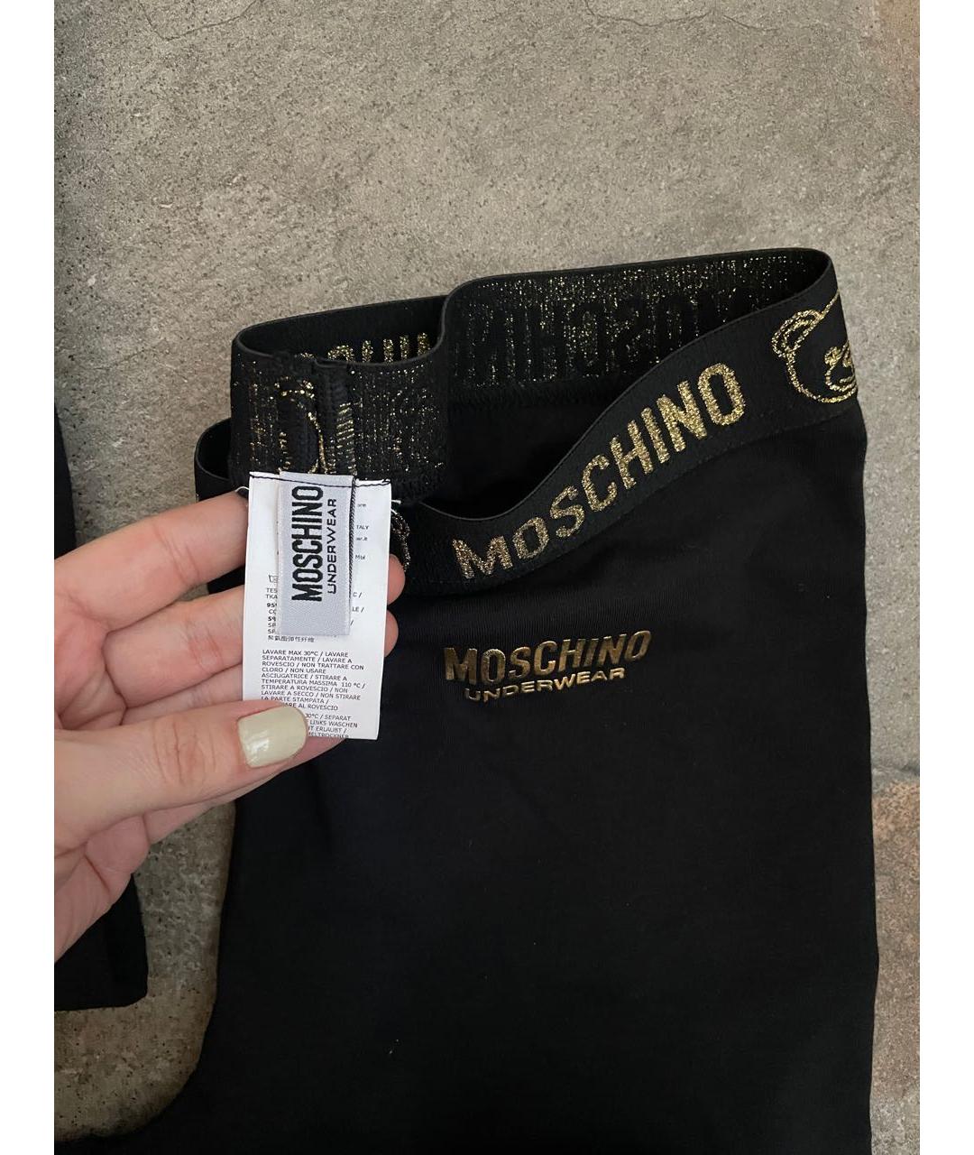 MOSCHINO UNDERWEAR Черная хлопковая пижама, фото 5