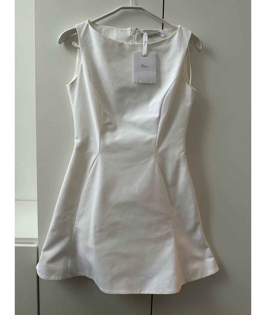 CHRISTIAN DIOR PRE-OWNED Белое хлопковое повседневное платье, фото 9