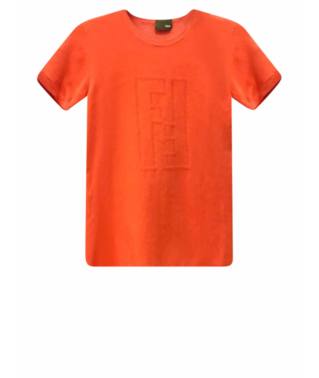 FENDI Коралловая вискозная футболка, фото 1