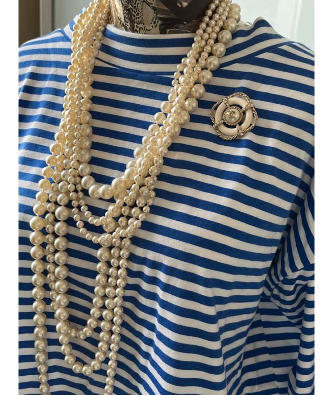 CHANEL Белое жемчужное колье, фото 8