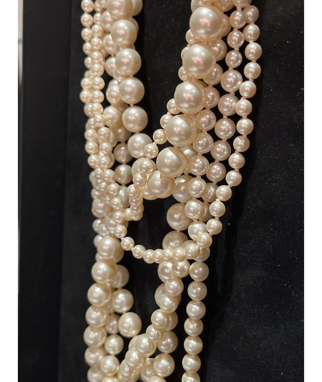 CHANEL Белое жемчужное колье, фото 2