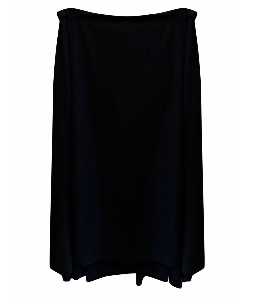 COS Черная шелковая юбка миди, фото 1