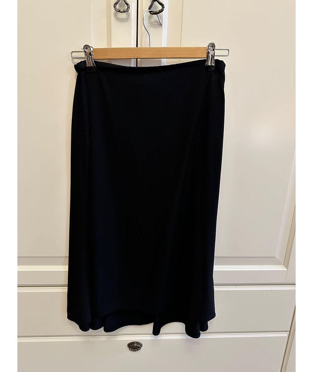 COS Черная шелковая юбка миди, фото 4