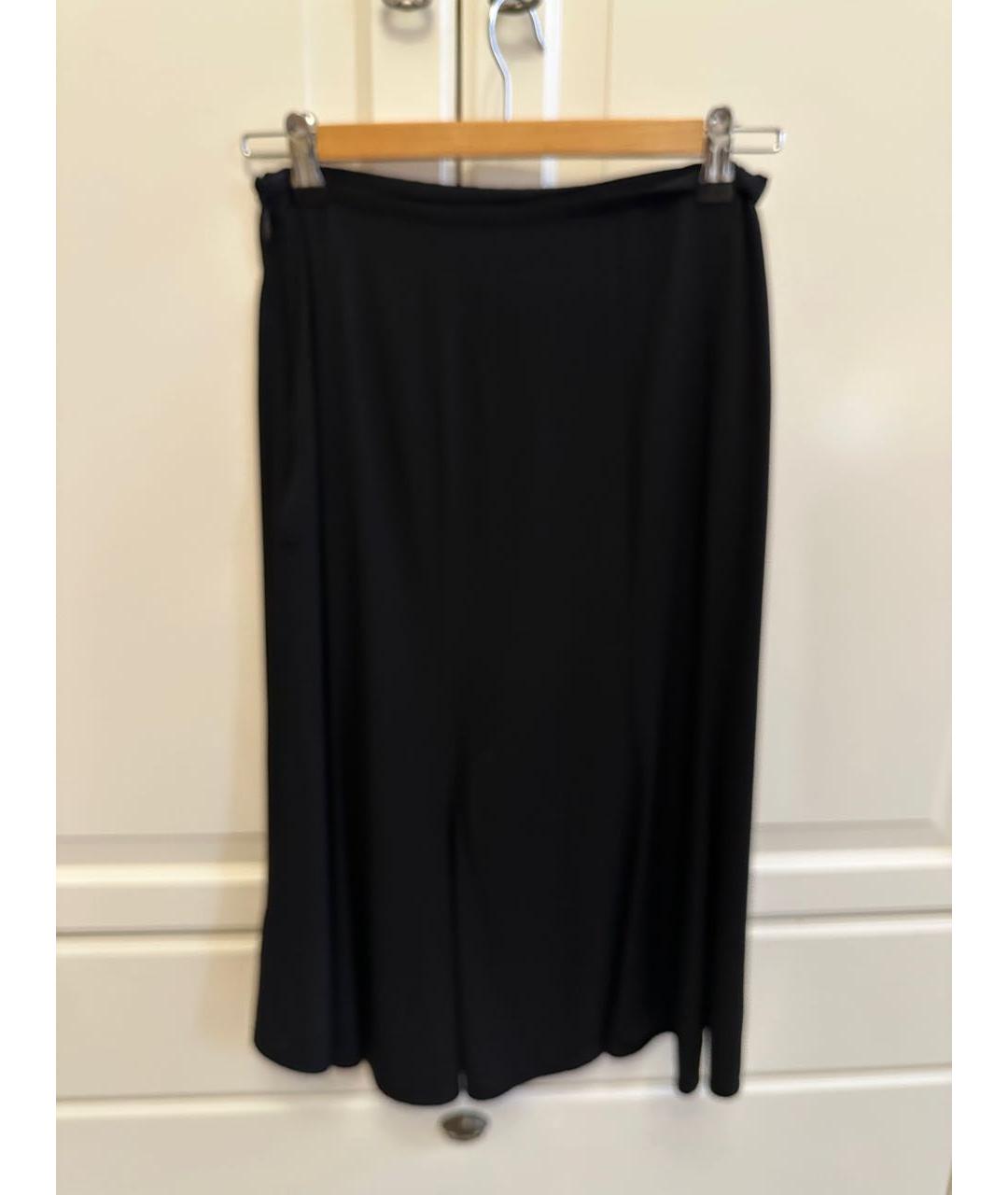 COS Черная шелковая юбка миди, фото 2