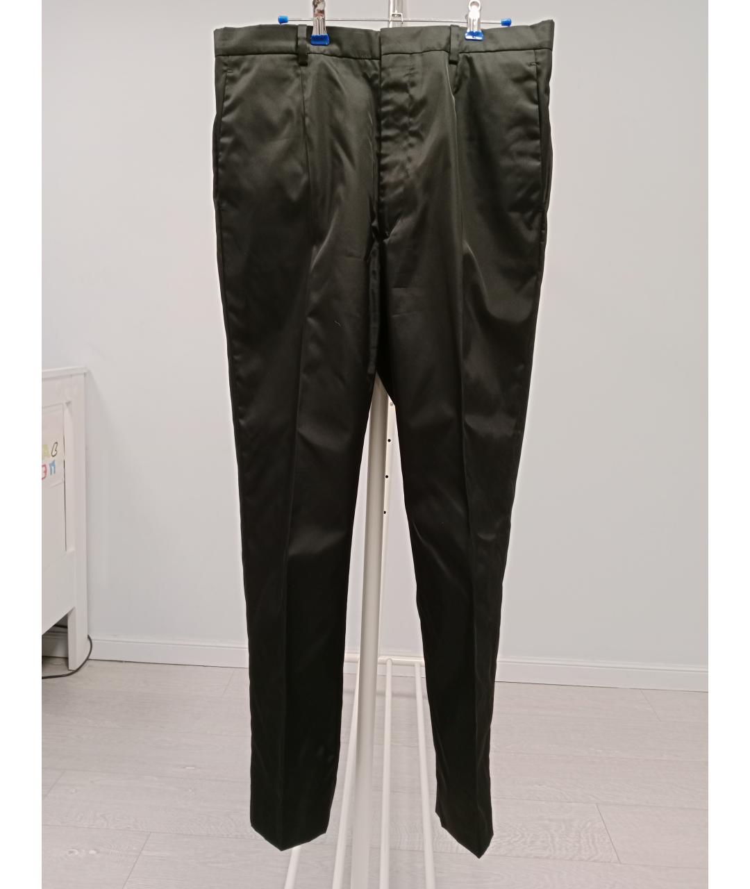PRADA Черные полиамидовые повседневные брюки, фото 9