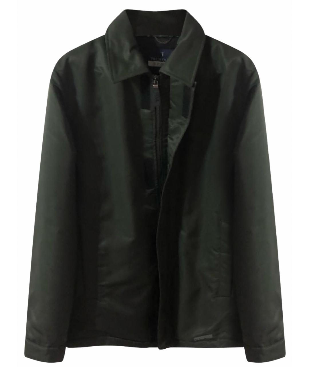 TRUSSARDI Зеленая полиэстеровая куртка, фото 1