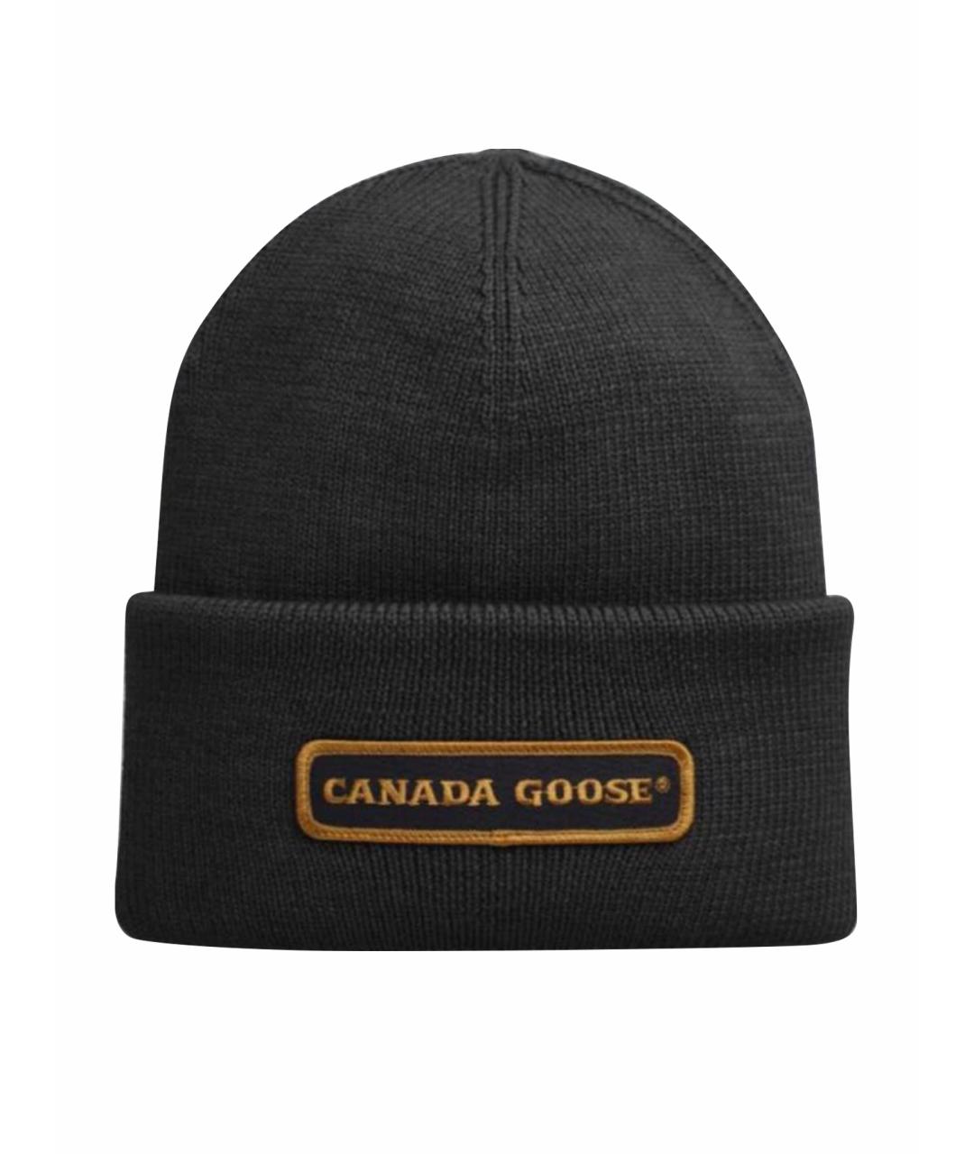CANADA GOOSE Черная шерстяная шапка, фото 1