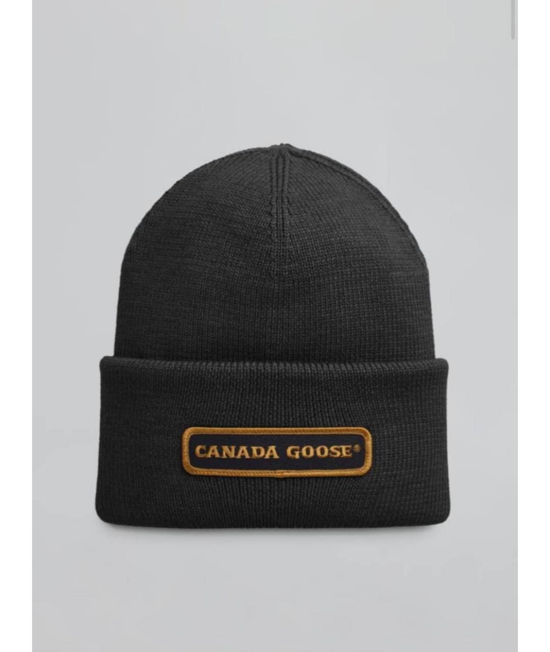 CANADA GOOSE Черная шерстяная шапка, фото 4